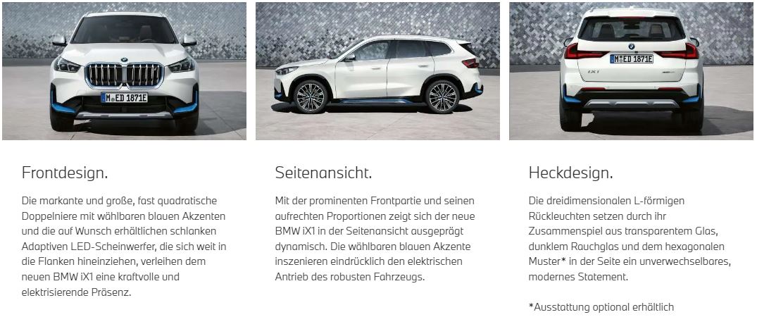 BMW iX1 Exterieur BMW iX1 Exterieur
