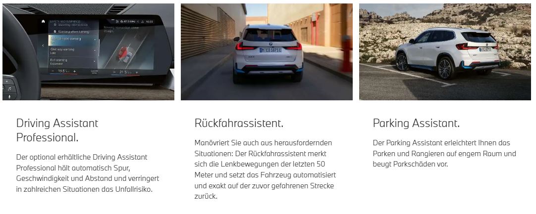 BMW iX1 Fahrerassistenz Highlights BMW iX1 Fahrerassistenz Highlights