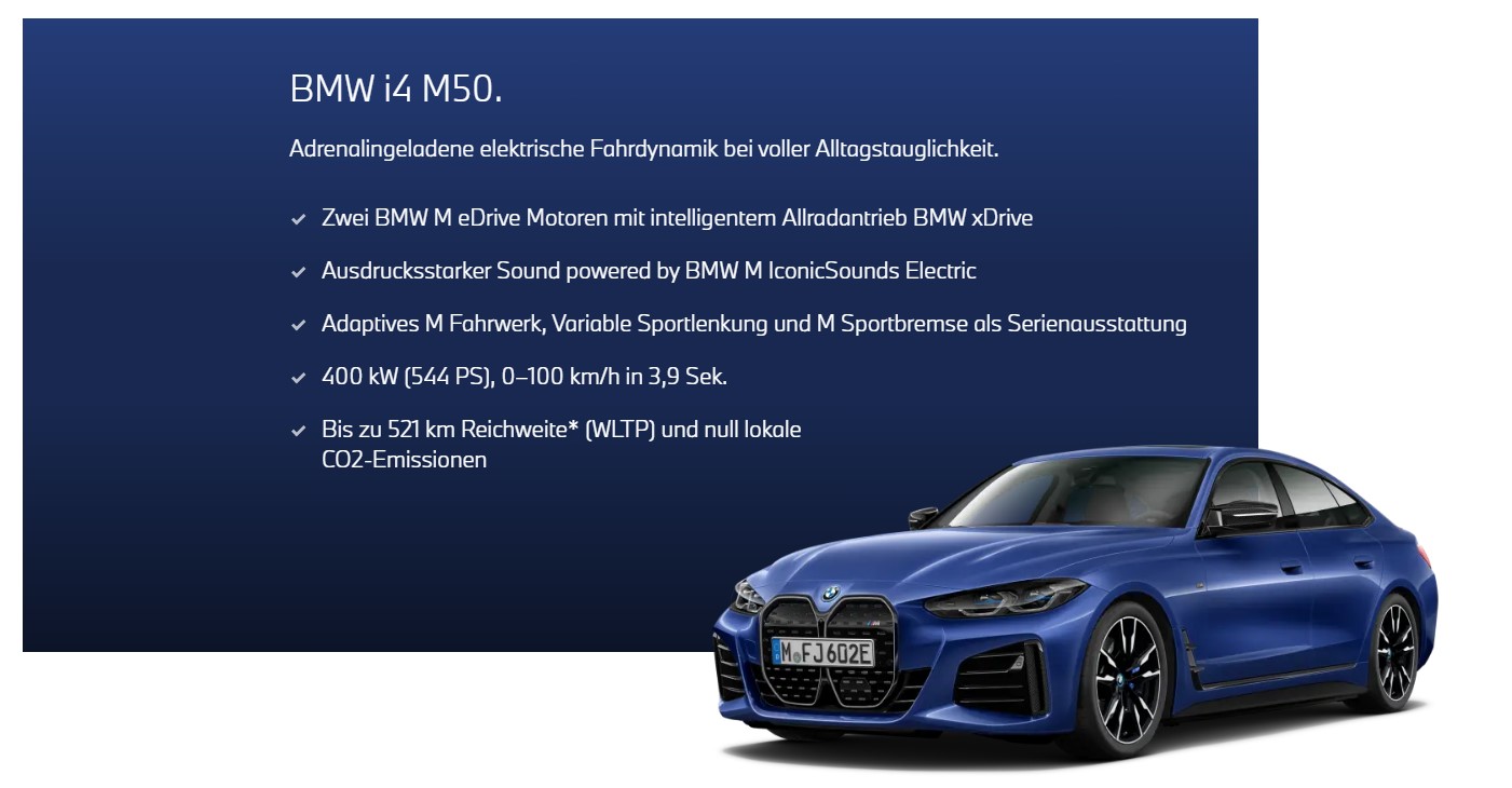 BMW i4 M50 - Infos BMW i4 M50 - Infos